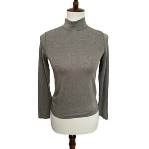 The Great Eros Disco Mockneck Top in Gold Metallic